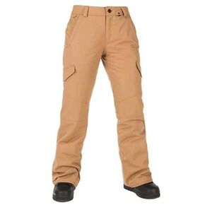 Volcom Tan Ski Snowboard Pants Zip Tech Waterproof Breathable Size Large‎